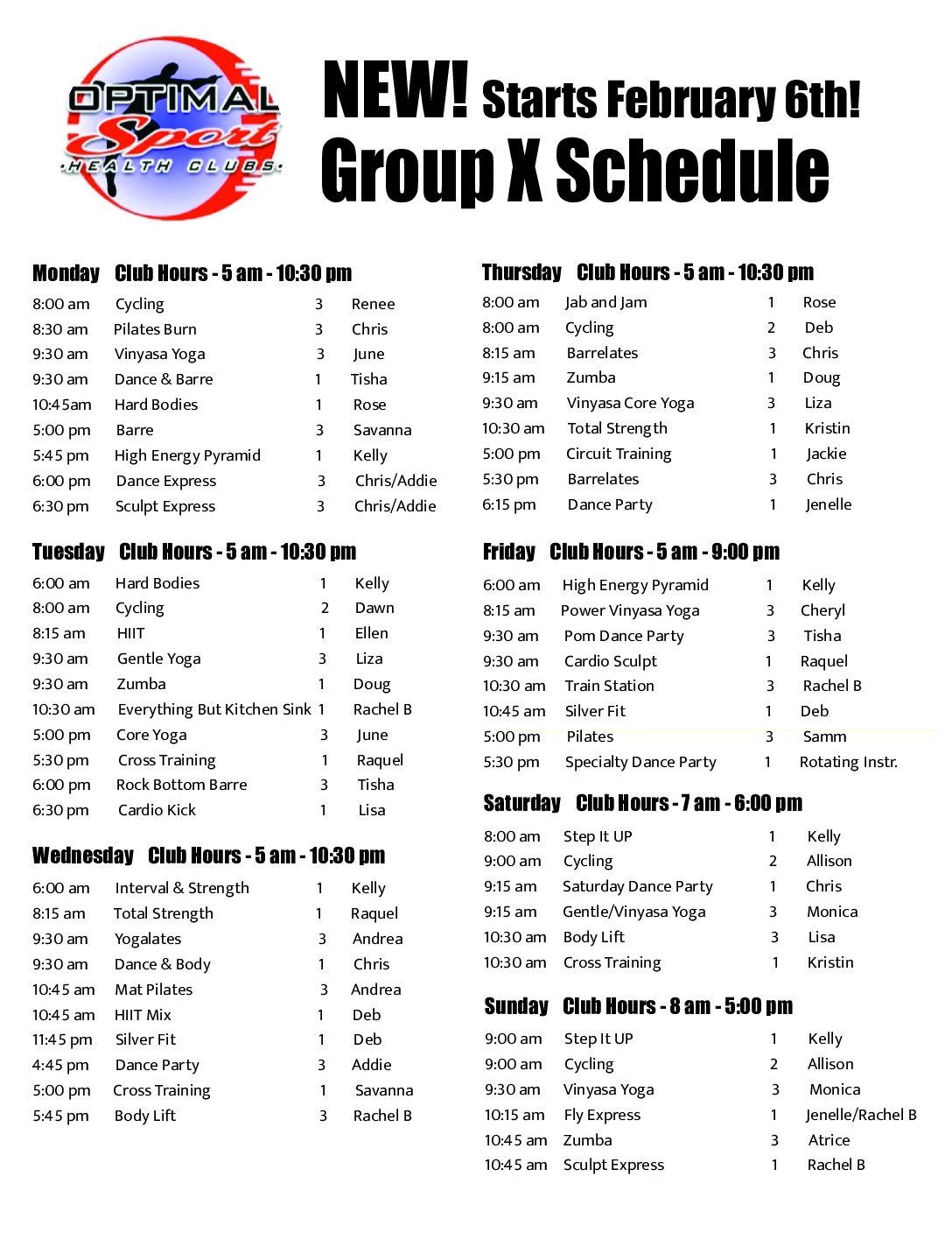 Optimal Group X Schedule Final (2)