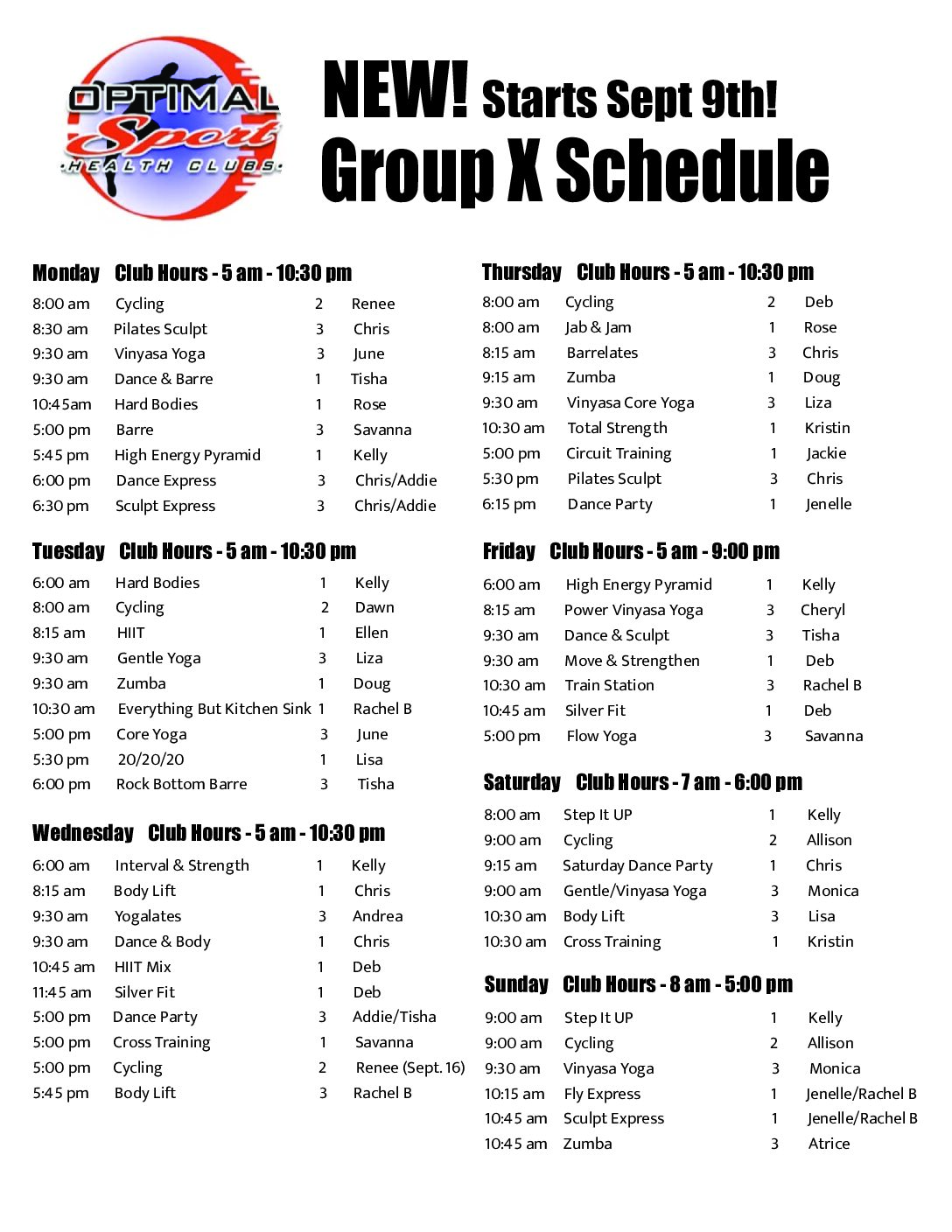 Optimal Group X Schedule Final (6)